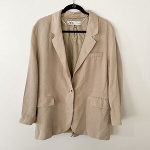 Zara Oversized Beige Blazer L
